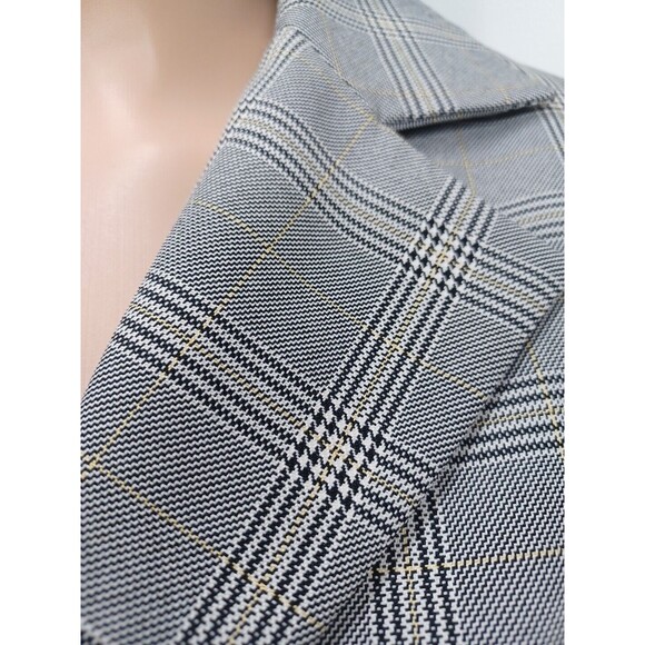 Giorgio Sant Angelo Womens Blazer Jacket Windowpane Gray Sz 12 - Picture 3 of 10